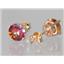 14k Gold Post Earrings, Twilight Fire Topaz, E012