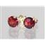 14k Gold Post Earrings, Mozambique Garnet, E012