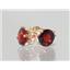 14k Gold Post Earrings, Mozambique Garnet, E012