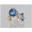 14k Gold Post Earrings, Neptune Garden Topaz, E012