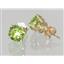 14k Gold Post Earrings, Peridot, E012