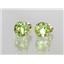 14k Gold Post Earrings, Peridot, E012