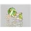 14k Gold Post Earrings, Peridot, E012