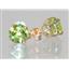 14k Gold Post Earrings, Peridot, E012