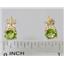 14k Gold Post Earrings, Peridot, E012