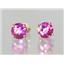 14k Gold Post Earrings, Pure Pink Topaz, E012