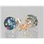 14k Gold Post Earrings, Mystic Fire Topaz, E112