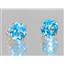 14k Gold Post Earrings, Swiss Blue Topaz, E112
