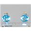 14k Gold Post Earrings, Swiss Blue Topaz, E112