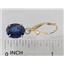 14k Gold Leverback Earrings, Created Blue Sapphire, E107
