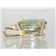 P018, Green Amethyst 14k Gold Pendant