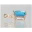 P042, Swiss Blue Topaz 14k Gold Pendant
