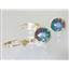 14k Gold Leverback Earrings, Mystic Fire Topaz, E111