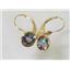 14k Gold Leverback Earrings, Mystic Fire Topaz, E111