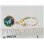 14k Gold Leverback Earrings, Mystic Fire Topaz, E111