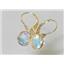 14k Gold Leverback Earrings, Mercury Mist Topaz, E111