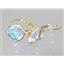 14k Gold Leverback Earrings, Mercury Mist Topaz, E111