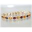 B001, Citrine & Garnet Gold Bracelet