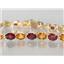 B001, Citrine & Garnet Gold Bracelet