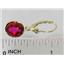 14k Gold Leverback Earrings, Crimson Topaz, E101