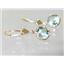 14k Gold Leverback Earrings, Green Amethyst, E111