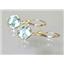 14k Gold Leverback Earrings, Green Amethyst, E111