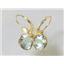 14k Gold Leverback Earrings, Green Amethyst, E111