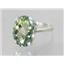 SR267, Green Amethyst Sterling Silver Ring