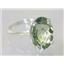 SR267, Green Amethyst Sterling Silver Ring