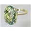 10K, 14K or 18K Gold Ladies Ring, Green Amethyst, R267