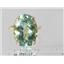 10K, 14K or 18K Gold Ladies Ring, Green Amethyst, R267