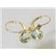 14k Gold Leverback Earrings, Green Amethyst, E001