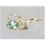 14k Gold Leverback Earrings, Green Amethyst, E001