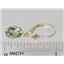 14k Gold Leverback Earrings, Green Amethyst, E001