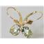 14k Gold Leverback Earrings, Green Amethyst, E007