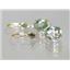 14k Gold Leverback Earrings, Green Amethyst, E007