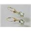 14k Gold Leverback Earrings, Green Amethyst, E007