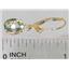 14k Gold Leverback Earrings, Green Amethyst, E007