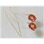 14k Gold Threader Earrings, Twilight Fire Topaz, E103