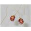 14k Gold Threader Earrings, Twilight Fire Topaz, E103