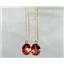 14k Gold Threader Earrings, Twilight Fire Topaz, E103