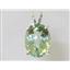 925 Sterling Silver Pendant, Green Amethyst, SP004