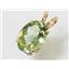 P084, Green Amethyst 14k Gold Pendant
