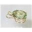 P084, Green Amethyst 14k Gold Pendant