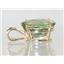 P084, Green Amethyst 14k Gold Pendant