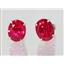 925 Sterling Silver Post Earrings, Created Ruby, SE102