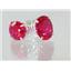 925 Sterling Silver Post Earrings, Created Ruby, SE102