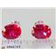 925 Sterling Silver Post Earrings, Created Ruby, SE102