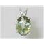 925 Sterling Silver Pendant, Green Amethyst,  SP018