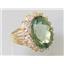10K, 14K or 18K Gold Ladies Ring, Green Amethyst (Prasiolite), R270